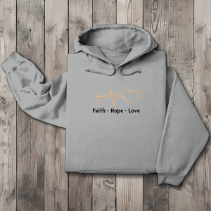 Herren Hoodie faith hope love