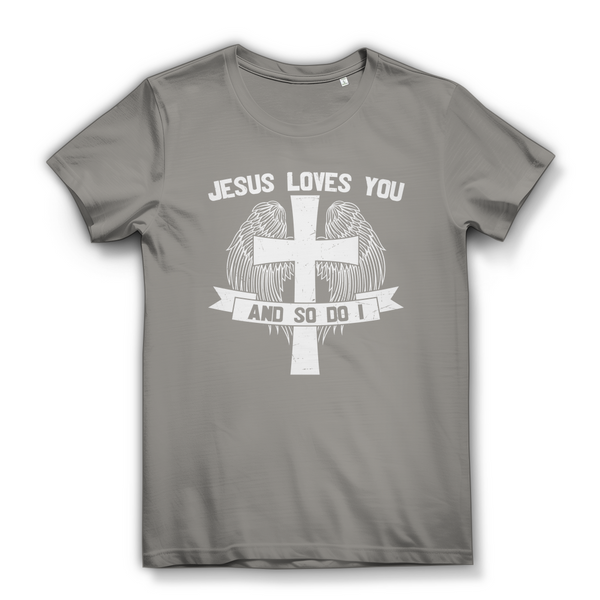 Damen Bio T-Shirt jesus loves you and so do i