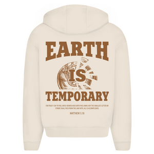 Oversize Zipper Hoodie earth ist temporary matthew 5:18