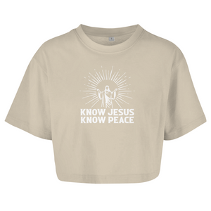 Damen Oversize Crop Top a little more like jesus