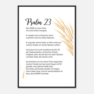 haus des herrn  psalm 23 Poster mit Holzrahmen