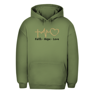 Unisex Oversize Hoodie faith hope love