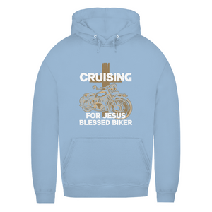 Damen Hoodie cruising for jesus blessed biker