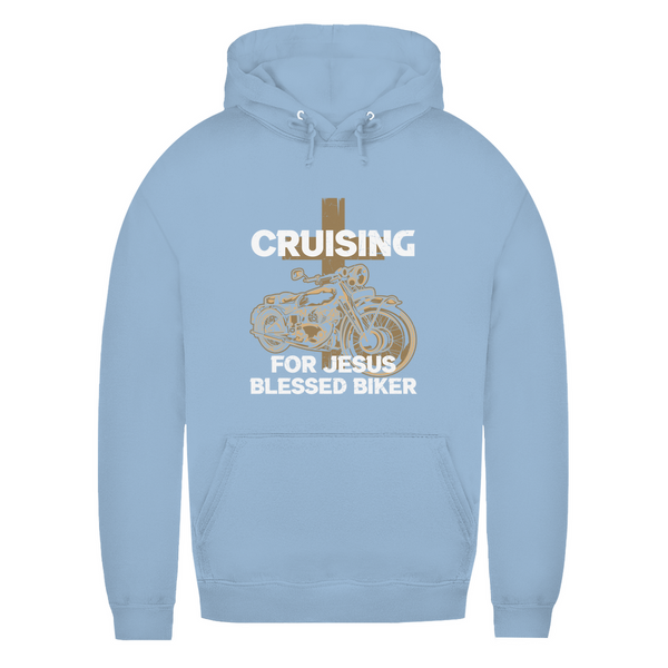 Damen Hoodie cruising for jesus blessed biker