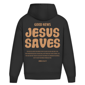 Oversize Hoodie Ohne Kordel jesus saves john 3:16-17