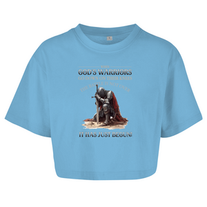 Damen Oversize Crop Top gods warriors