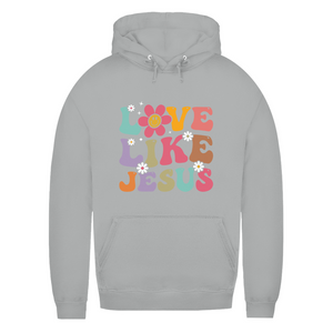 Damen Hoodie love like jesus retro