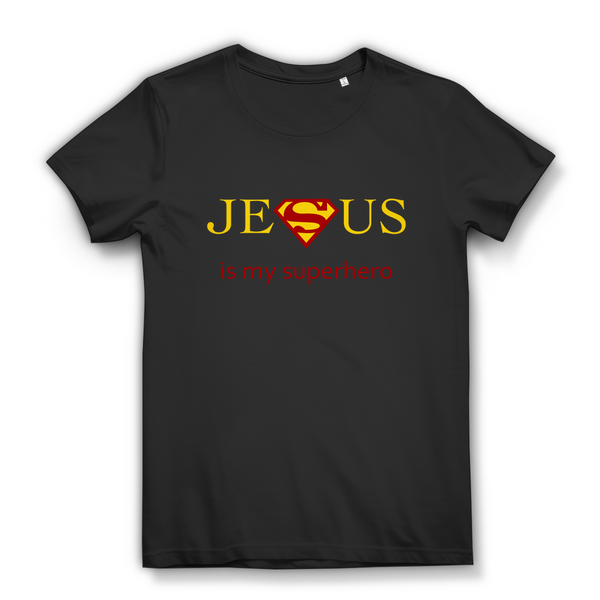 Damen Bio T-Shirt jesus is my superhero