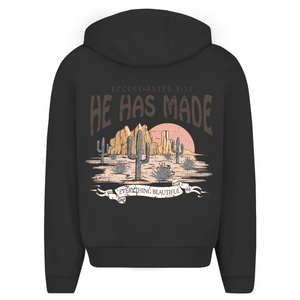 Oversize Zipper Hoodie everything beautiful ecclesiastes 3:11