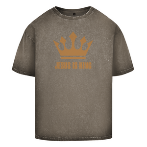 Oversize Washed T-Shirt jesus is king krone