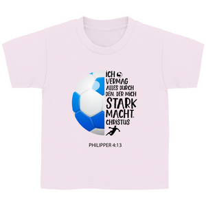 Kinder T-Shirt stark macht valleyball spieler philipper 4.13