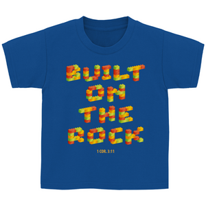 Kinder  T-Shirt built on the rock 1 cor. 3:11