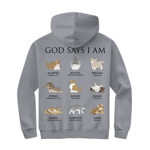Herren Zipper Hoodie god says i am accepted romans 15:7