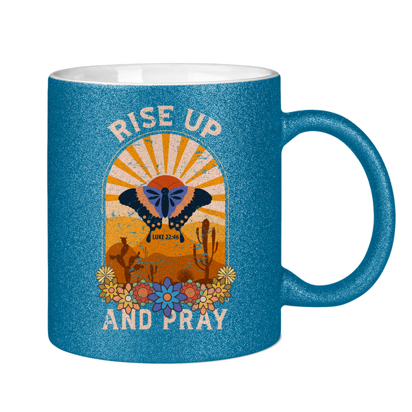 Glitzertasse rise up and pray