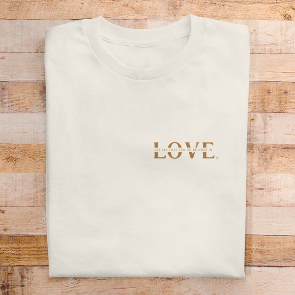 Herren T-Shirt let all that you do be done in love