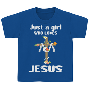 Kinder T-Shirt Just a girl who loves jesus