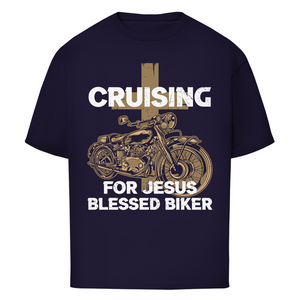 Oversize T-Shirt cruising for jesus blessed biker