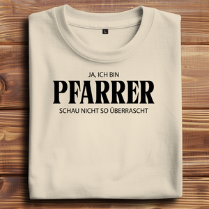 Oversize T-Shirt ich bin pfarrer