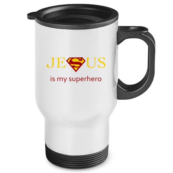 Edelstahl-Thermobecher jesus is my superhero