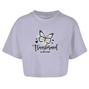 Damen Oversize Crop Top transformed by gods love