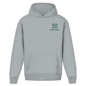 Oversize Hoodie Ohne Kordel run with endurance hebrews 12:1