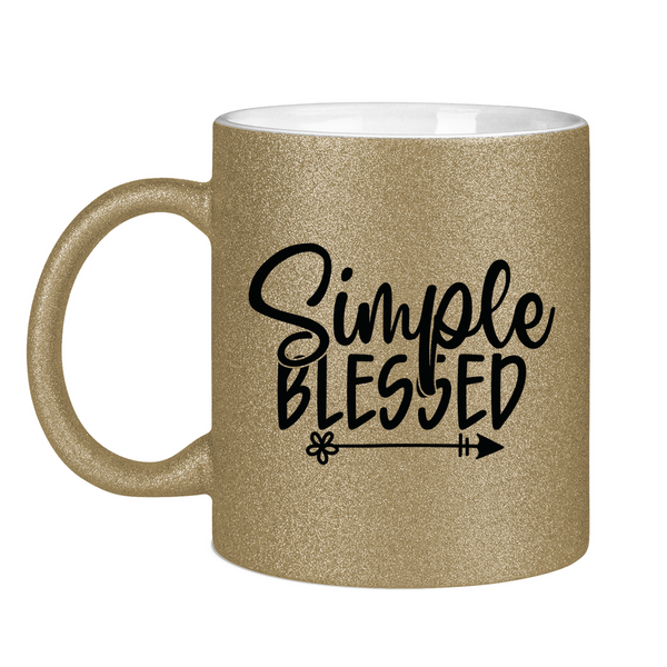 Glitzertasse simple blessed