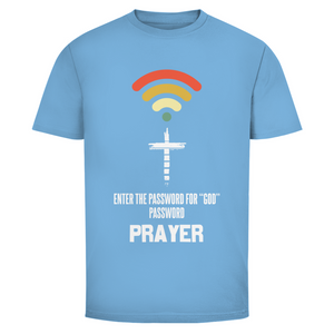 Herren T-Shirt enter the password for god