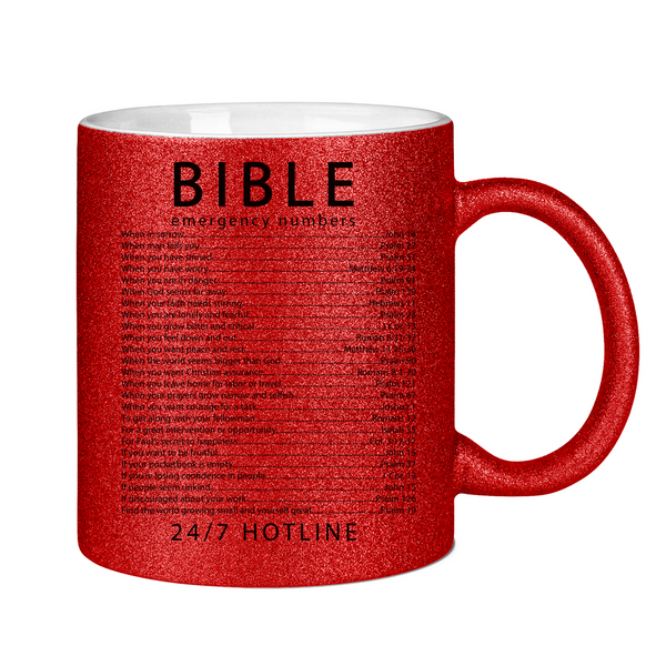 Glitzertasse bible emegrency numbers