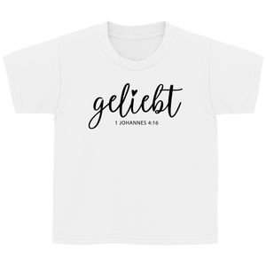 Kinder T-Shirt geliebt 1 johannes 4:16