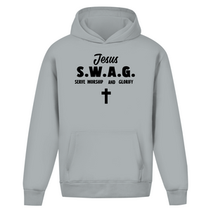 Oversize Hoodie Ohne Kordel jesus swag