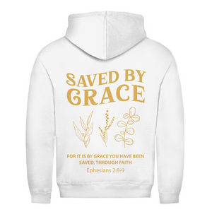 Herren Hoodie saved by grace ehpesians 2:8-9