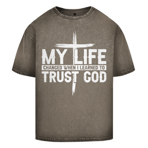 Oversize Washed T-Shirt when i learned to trust god