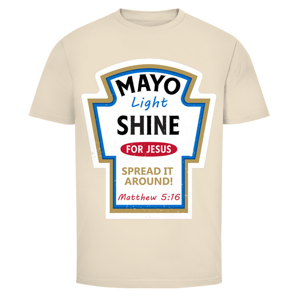 Herren T-Shirt mayo light shine matthew 5:16