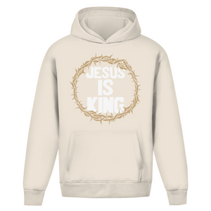 Oversize Hoodie Ohne Kordel jesus is king dornenkrone