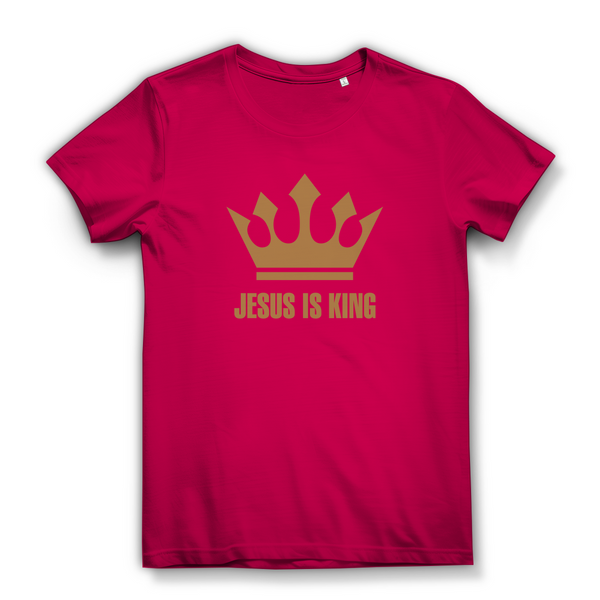 Damen Bio T-Shirt jesus is king krone