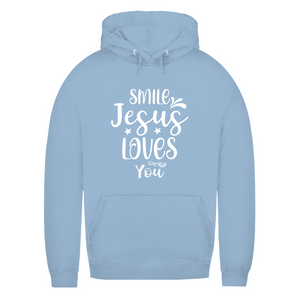 Damen Hoodie smile jesus loves you