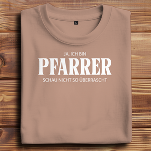 Oversize T-Shirt ich bin pfarrer