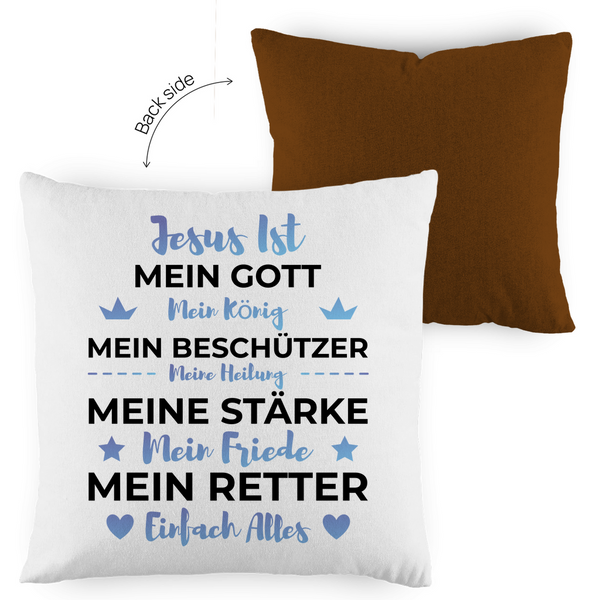 Kopfkissen zweifarbig jesus ist mein gott