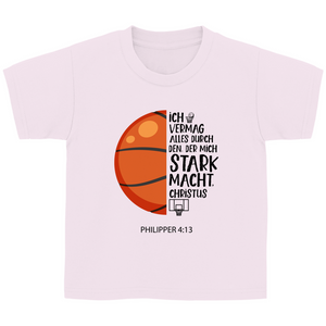 Kinder T-Shirt stark macht basketballer philipper 4.13