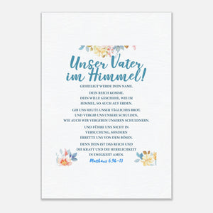 Unser Vater im Himmel Matthäus 6,9b-13 Leinwandbild