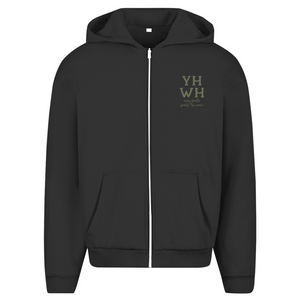 Oversize Zipper Hoodie yhwh every breath speakt his name