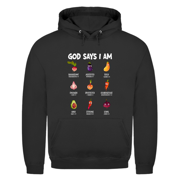 Herren Hoodie god says i am handsome