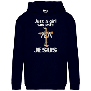 Kinder Hoodie Just a girl who loves jesus