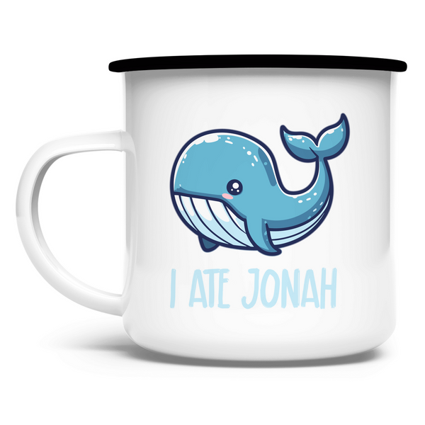 Emaille Tasse i ate jonah wal