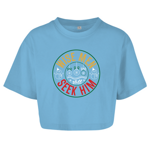 Damen Oversize Crop Top wise men seek him