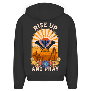 Oversize Zipper Hoodie rise up and pray