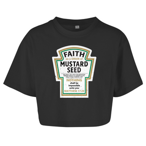 Damen Oversize Crop Top nothing shall be impossible matthew 17:20