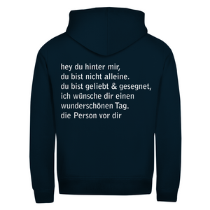 Zipper Hoodie hey du hinter mir