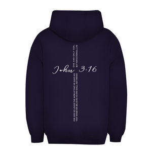 Unisex Oversize Hoodie for god so loved the world john 3:16