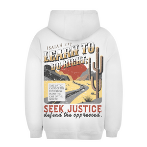 Unisex Oversize Hoodie learn to do right isaiah 1:17